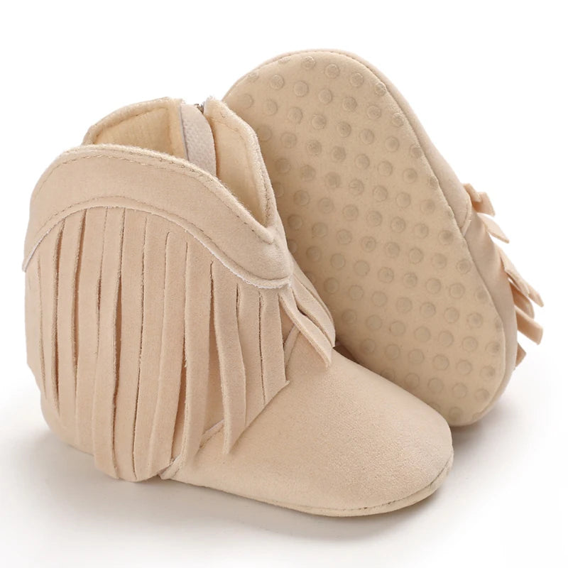 Toddler Footwear Boots Newborns Prewalkers For Unisex Baby Boys Girls Winter Keep Warm Moccasins Tassel Footwear Shoes 0-18M