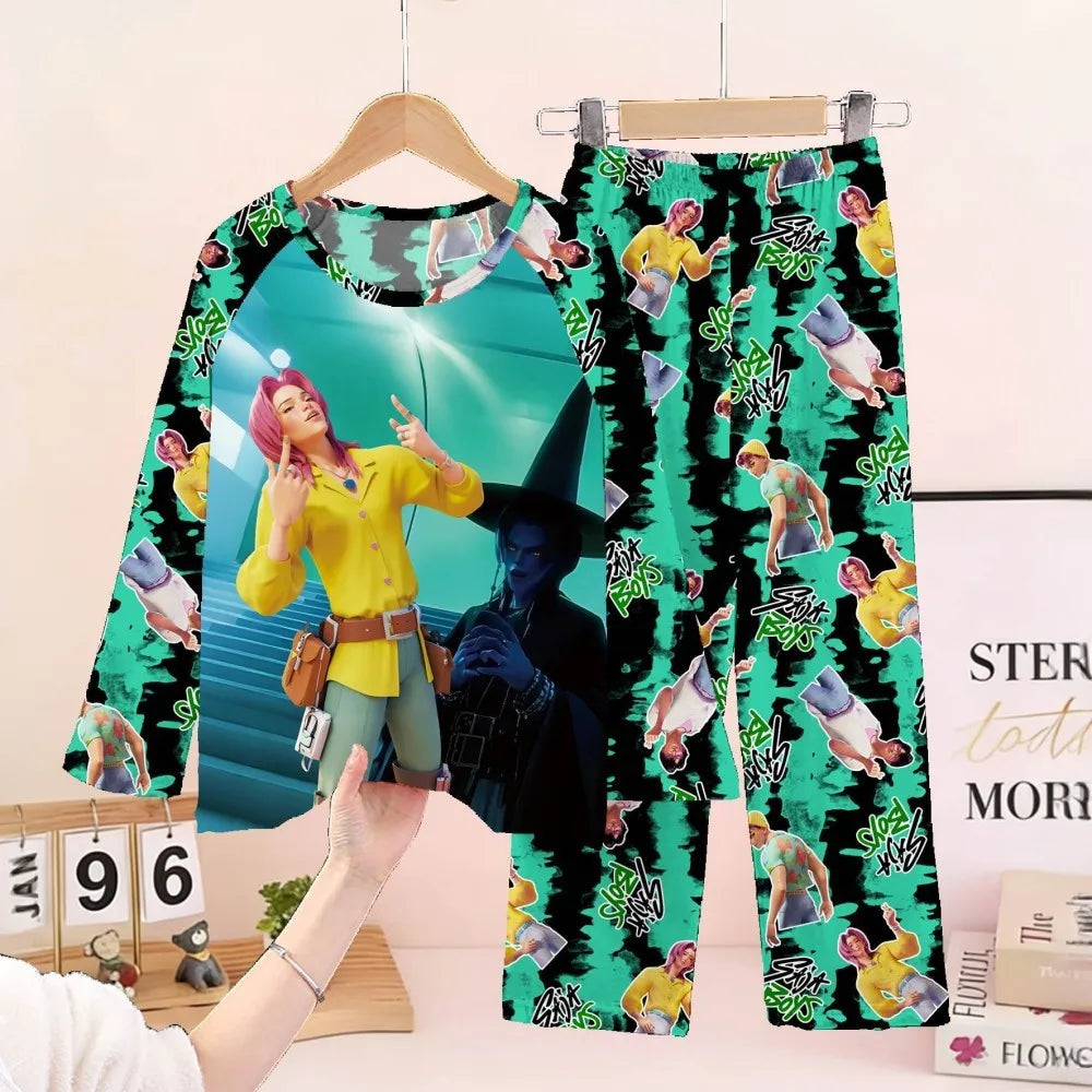 Full Sleeve Girls Pajamas Sets Pyjamas Kids 2Pcs Homewear Children's Sleepwear for Boys Baby Pajamas Teens Cosplay Nightwear