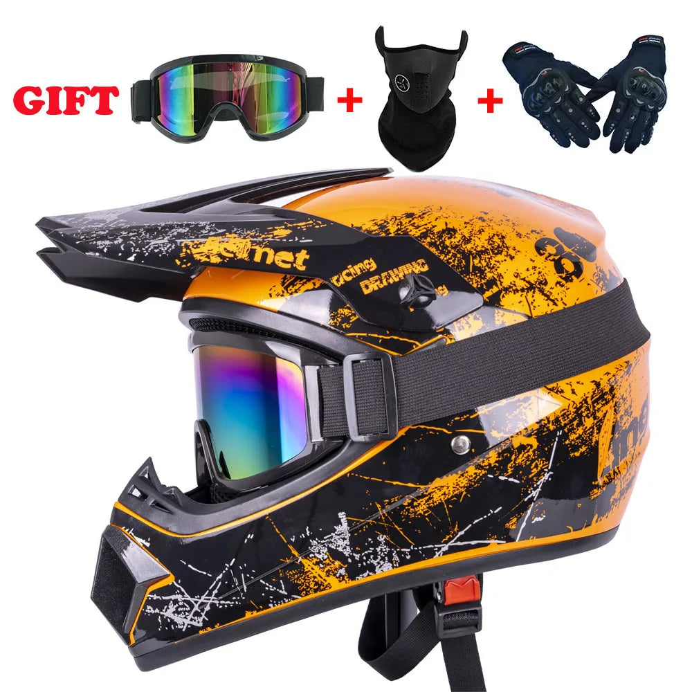Need Kids Gear? Youth Motorcycle Helmet Off-Road Dirt Bike ATV DH Cross Go-kart Capacete DOT