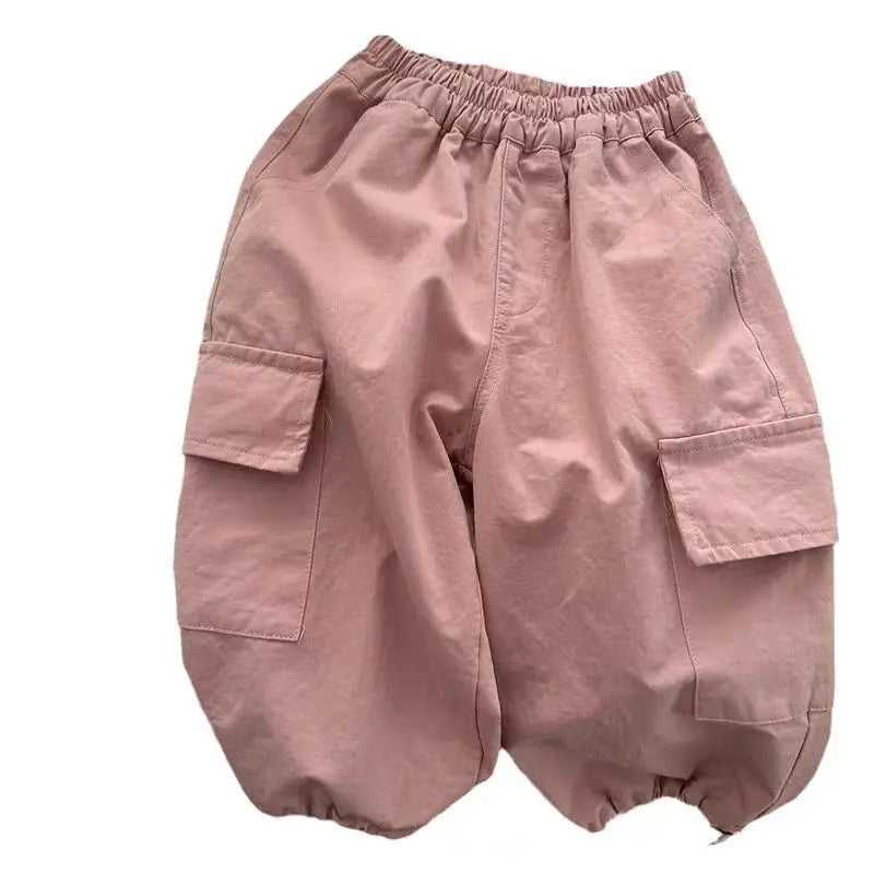 Kids Hip Hop Joggers Pants Teenage Straight Baggy Sweatpants Girls Streetwear Cargo Trousers Spring Vintage Casual Pants