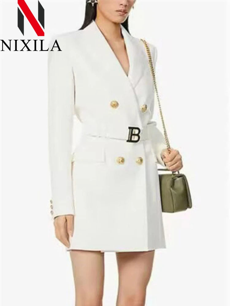 New in Spring Autumn Women‘s Fashion Jacket Women Geometric Elegant Dress Coats Lady Women Slim Office Blazer Women Clothing