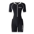 Mens Swim Leotard Summer One-Piece Rash Guard Swimsuit Bathing Suit Beachwear Swimwear Short Sleeve Front Zipper Jumpsuit Romper