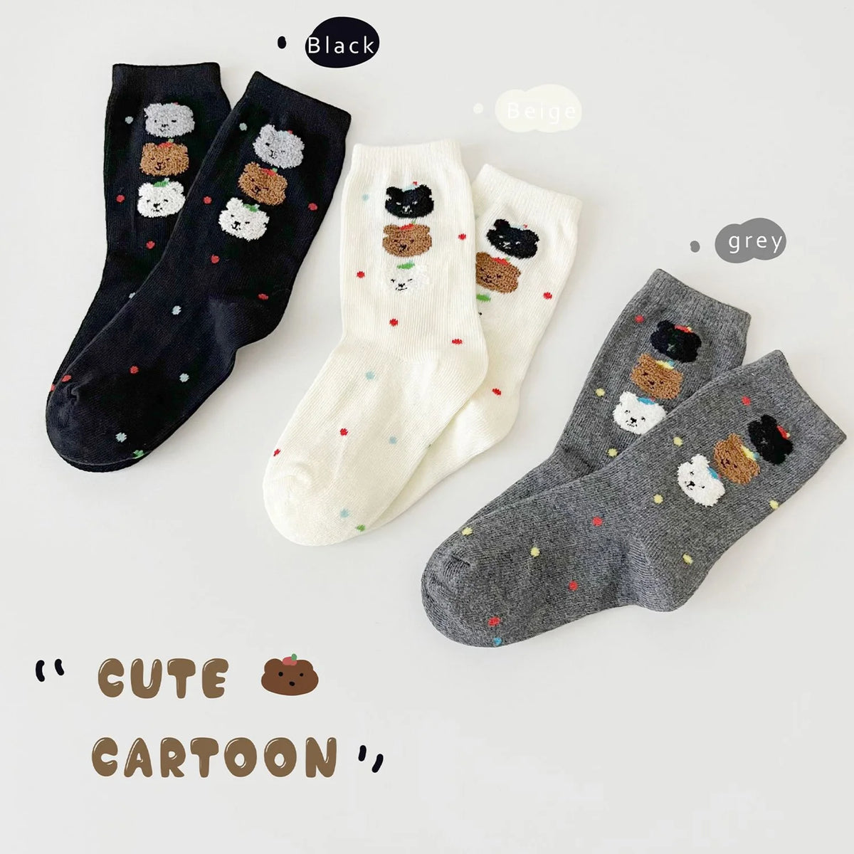 4 Pairs Baby Socks Kids Cherry Pattern Cotton Socks Toddler Children Socks 1-12Y