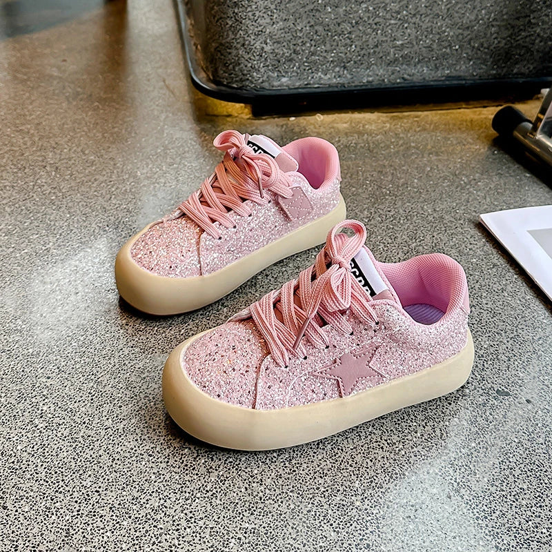 Sneakers Kids Summer New Boys Girls Sports Mesh Shoes Casual Board Shoes Leather Soft Soled Children Small White Shoes