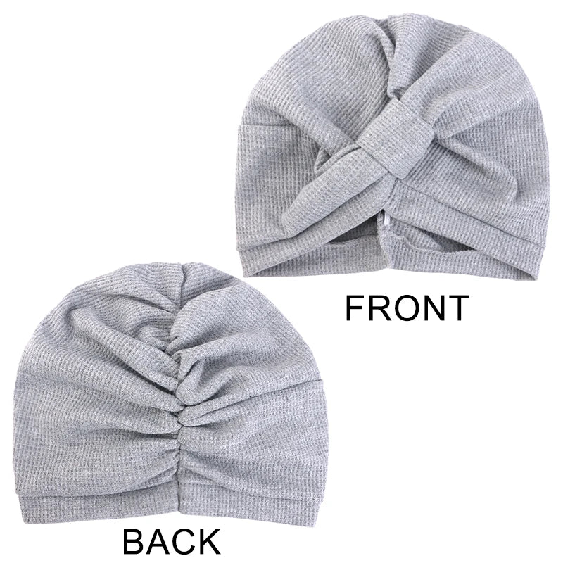 Women's headscarf hat breathable cotton thick waffle square headscarf hat Indian hat ethnic headscarf