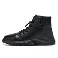 Men's Boots Autumn Short boots Black Classic Chelsea Boots Outdoor High top Leather Shoes ANKLE Boots Work Shoes