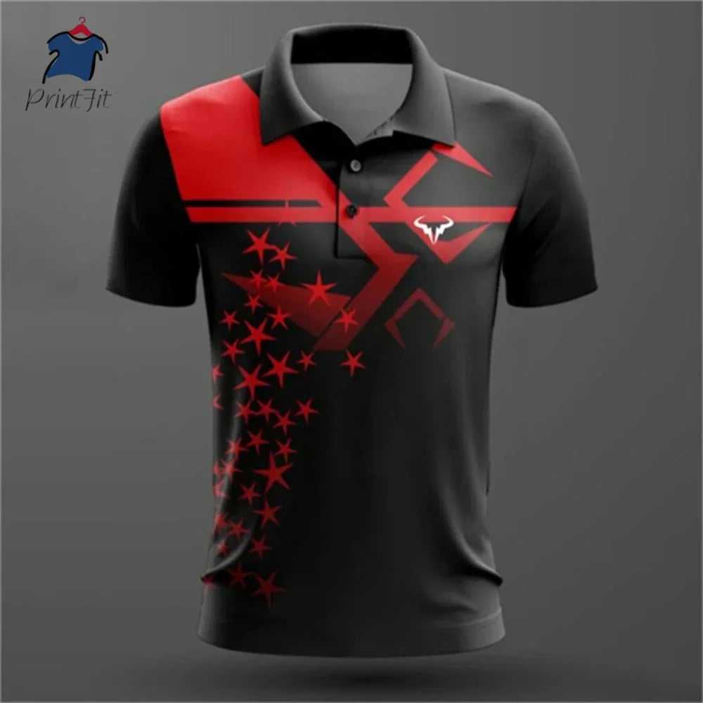 Summer polo shirts, golf shirts, buttoned breathable, quick-drying, sweat-absorbing short-sleeved men's clothing, summer sports
