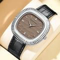 2026 New Gear Ring Watch Square Trendy Men High-End Watch Waterproof Leather Retro High Beauty Male Fashion Quartz Clock Watches