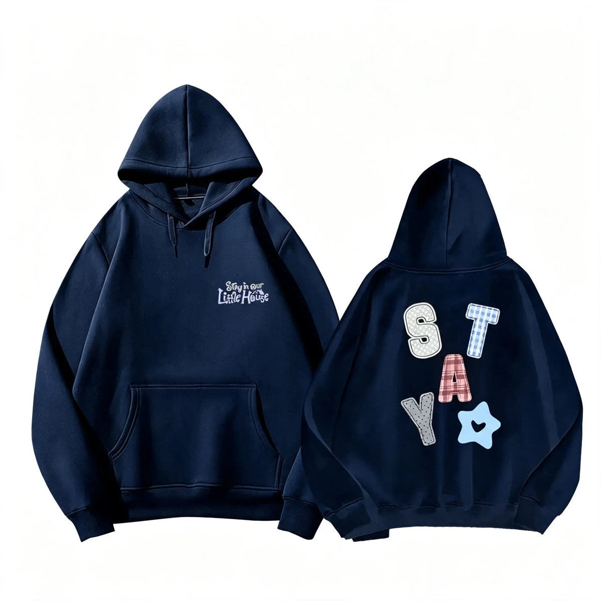 Hoodies STAY In Our Little House Kpop Fashion Star Same Letter Print Sweatshirt High Quality Cotton Thick T Shirt