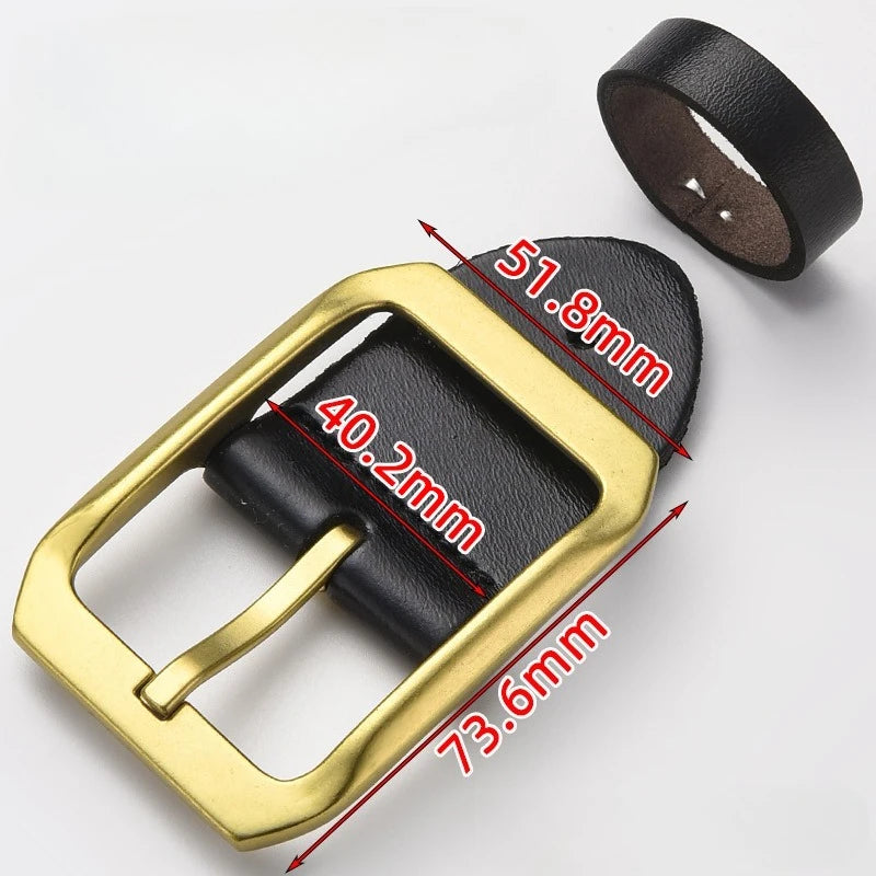 Fashionable Belt Buckles for Men's Belts 40mm Wide Metal Pin Buckles Black PU Loop Belt Accessories