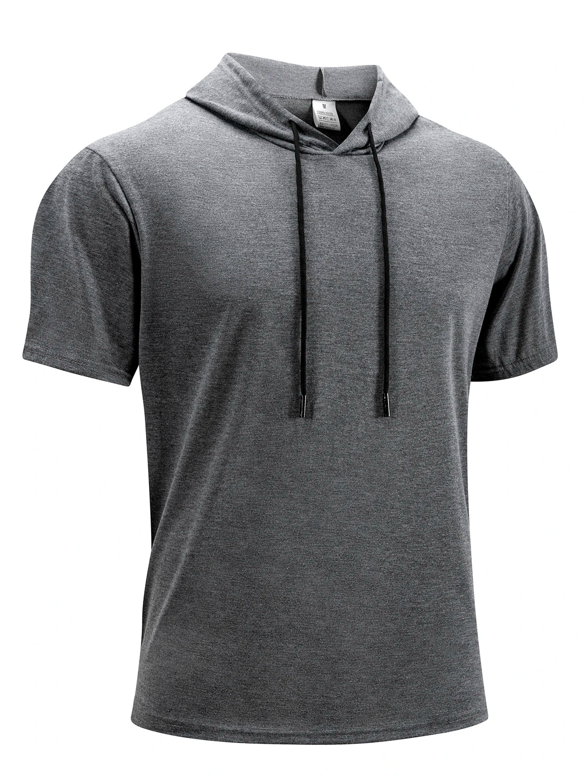 Mens Gym Thin Hoodie Short Sleeve Hoodies Fashion Jogger Sport Tshirt Man Solid Color Summer Daily Casual Athletic Fitness Tees