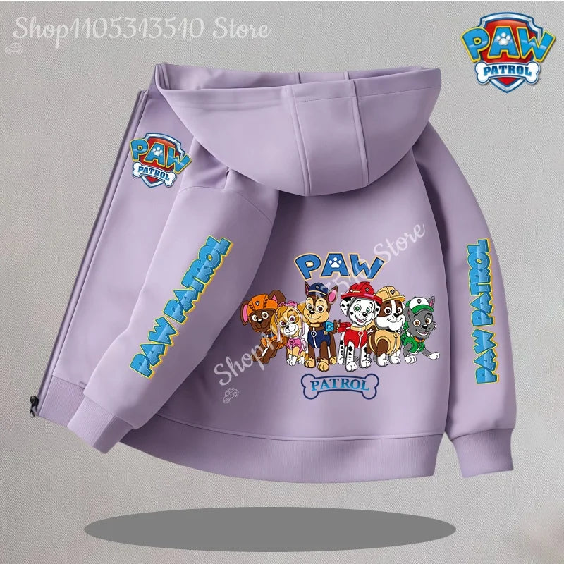 Cartoon Paw Patrol Kids Coats New Children Outerwear Warm Fleece Jacket Boys Girls Jackets for Autumn Spring Children Clothing