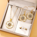 4PCS Women Jewelry Set , Fashion Women's Necklace Earrings Ring,  Minimalist Jewelry