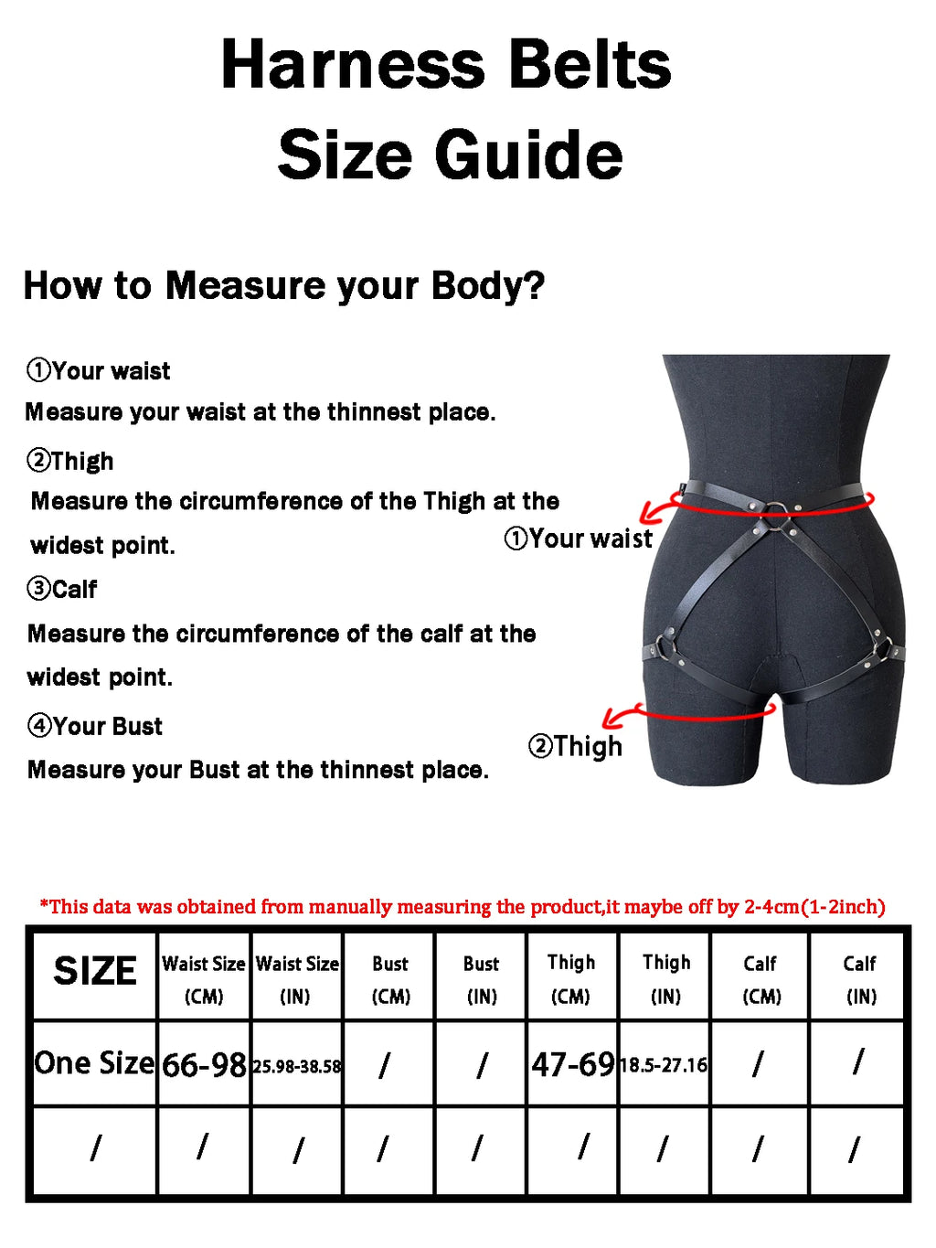 Women Fashion Belt Female Street Style PU Leg Harness Belt Thigh Garter Gothic Casual Body Decoration Belts Clothing Accessories