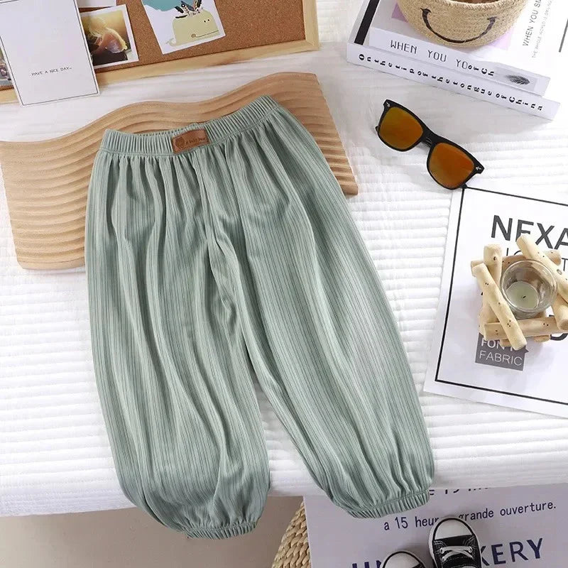 Summer Boys Girls Pants Casual Baby Kids Loose Pants Girl Breathable Pant Children Clothing