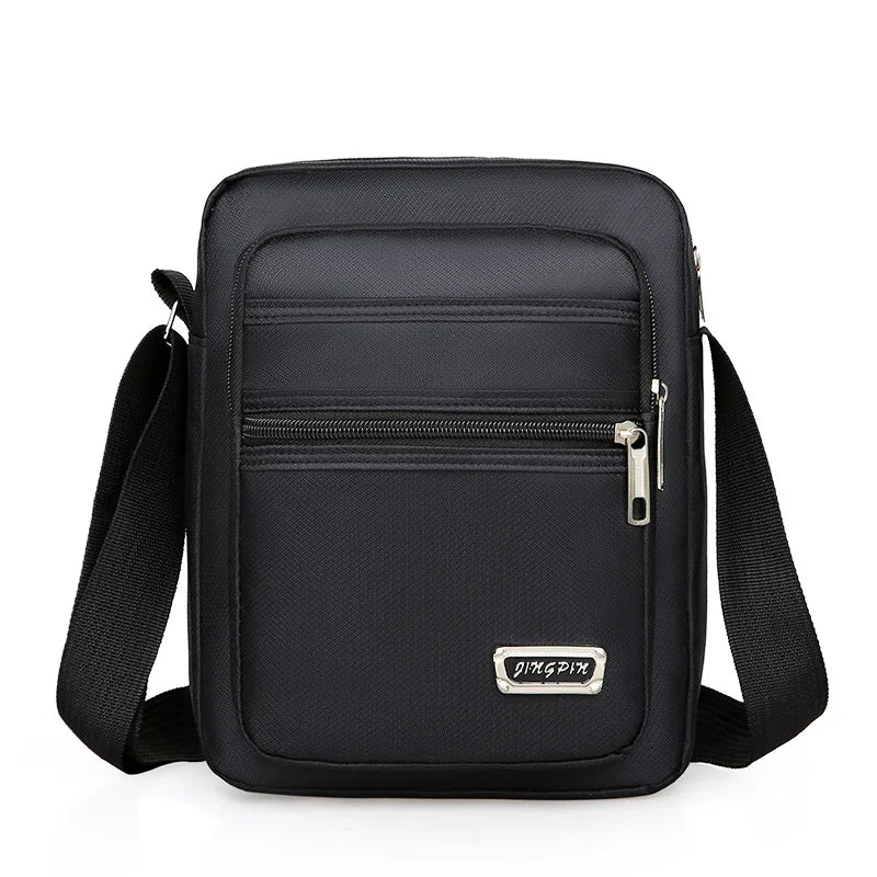 Men's Shoulder Bag Business Leisure Large Capacity Portable Handbag Multi Layer Waterproof Summer Male's Crossbody Bags