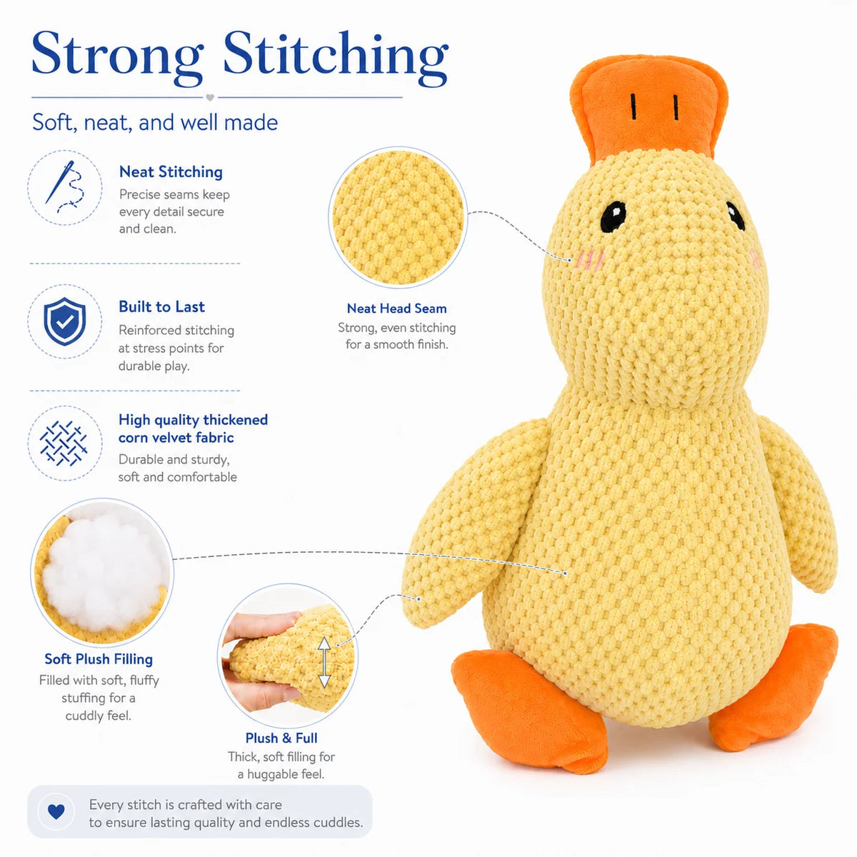 Dog Toy Plush,Sleeping Duck With Sound Pet Interactive Plush Bite Resistant Teeth Grinding Puppy Cat Relieve Boredom Pet Product