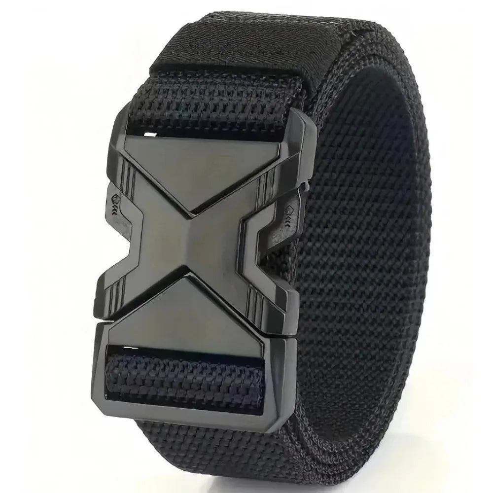 The New Men's 125cm Buckle Belt Nylon Braided Lightweight Breathable Daily Commuter Men's Belt