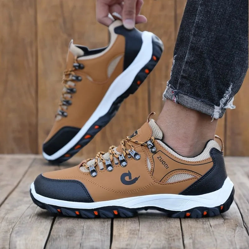 Hiking Boots Men's Black Sneakers Waterproof and Durable Mountaineering Shoes, Vulcanized Shoes for Men Size 39 48 Elegant Shoes