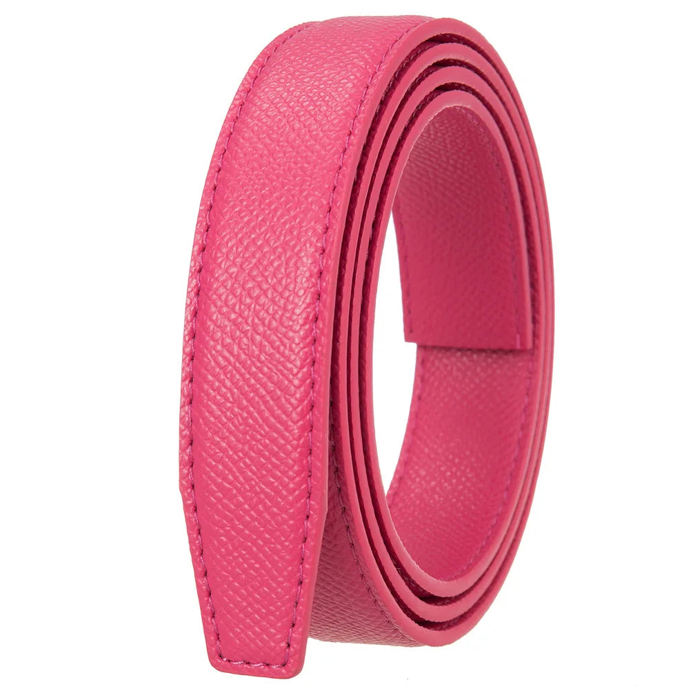 Women's Belts Ladies Luxury Brand Fashion Design Simple Versatile Jeans Accessories Women Automatic Buckle Thin Waistband 2.4cm