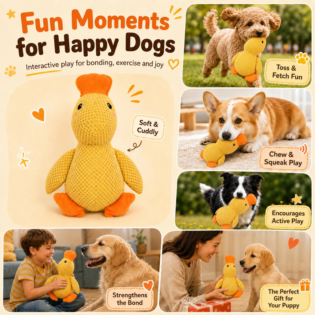 Dog Toy Plush,Sleeping Duck With Sound Pet Interactive Plush Bite Resistant Teeth Grinding Puppy Cat Relieve Boredom Pet Product