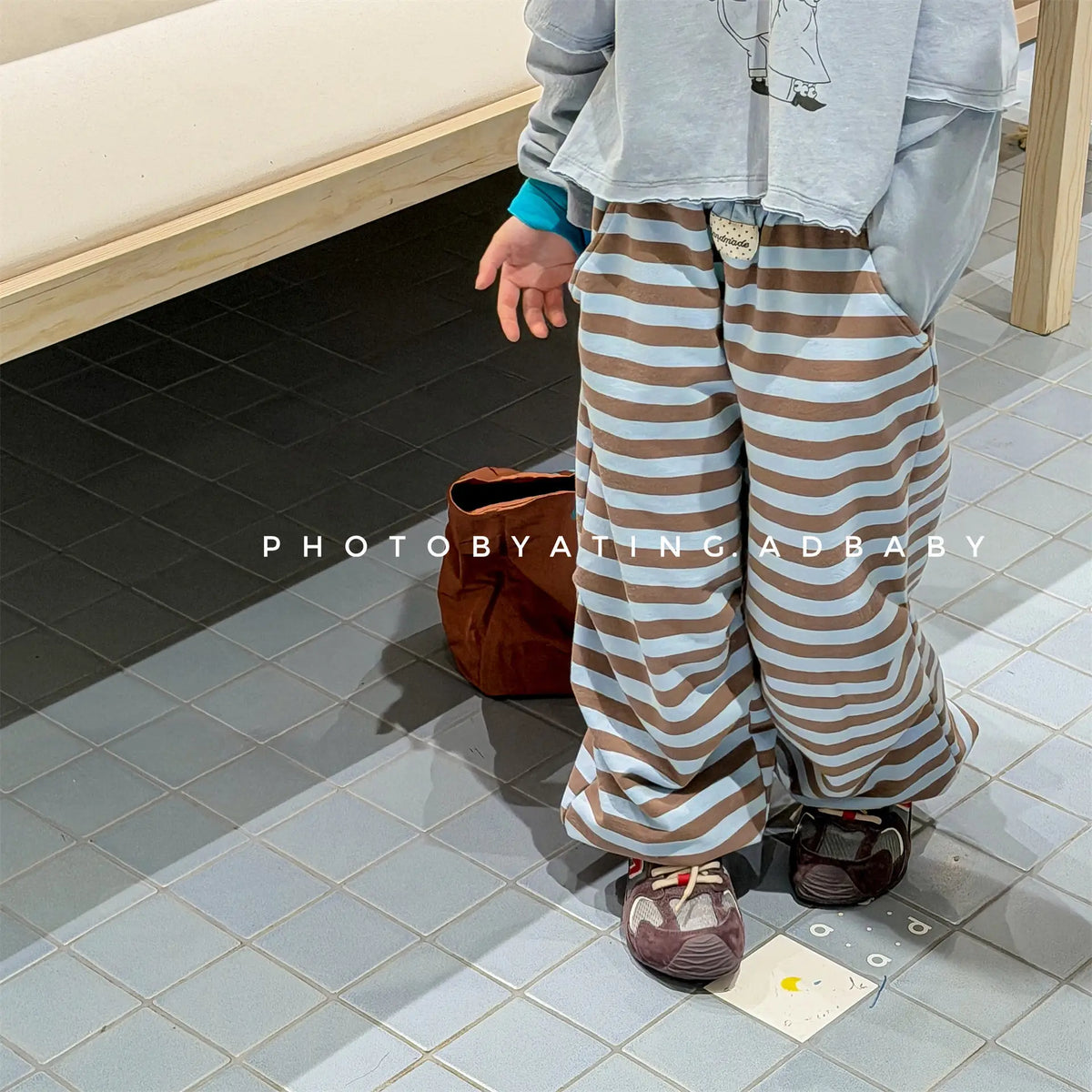 Kids Striped Pants 2026 Spring Autumn Cotton Baby Boys Casual Pants Toddler Loose Sweatpants Children's Trousers
