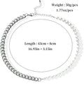 Pearl Necklace for Men-Half Pearl Half Chain Necklaces Cuban Link Chains for Men Stainless Steel Jewelry