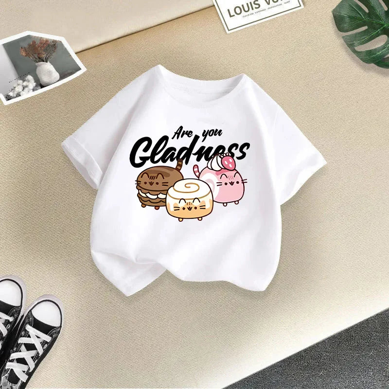 Summer's New Stylish and Fashionable Short-sleeved T-shirts for Boys and Girls, Round-neck Short-sleeved Children's Clothing
