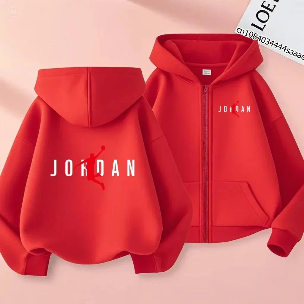 Boys Basketball Player Print 2Pcs Tracksuit Kids Hoodie + Jogger Pants Set Children Spring Autumn Casual Sports Outfit