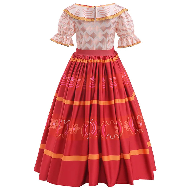 Children's Dress Summer 3-12 Year Old Casual Short-Sleeved Girl's Dress Cotton Print Birthday Party Girl Princess Dress