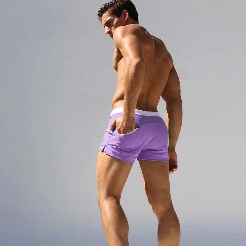 2026 New Men Swimwear Sexy Swimming Trunks Swim Briefs Swimsuit Quick Dry Beach Shorts for Summer Vacation Men's Swimming Shorts