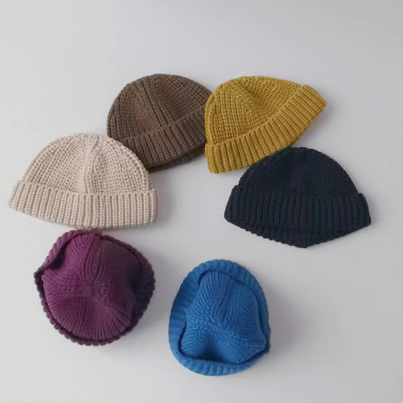 2026 Baby Knit Hat for Boys Girls Autumn Winter Warm Kids Beanie Adult Children Knit Cap Newborn Kids Caps Elastic Bonnet