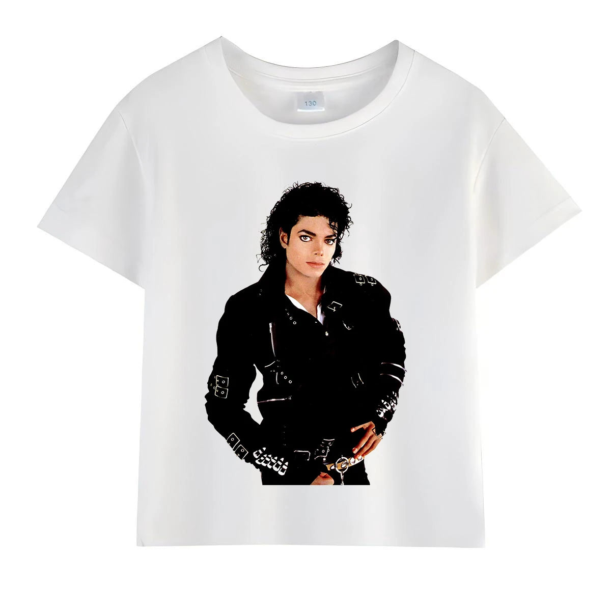 Kids Michael Jackson Rock N Roll T-Shirt Children's Fashion Crew Neck Top Summer Casual Clothes for Baby Boys And Girls