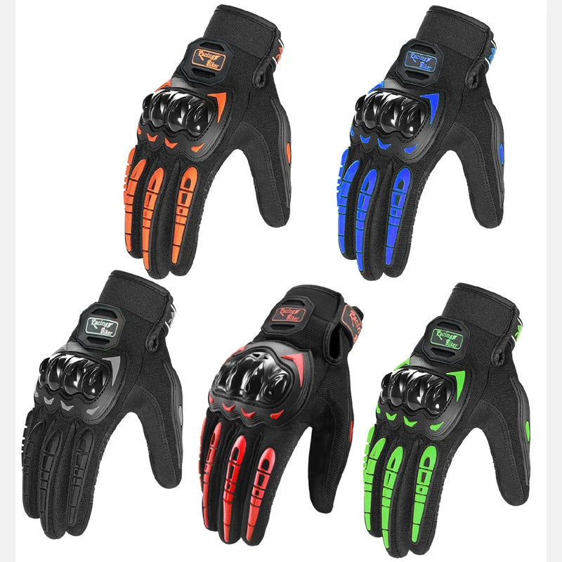 Motorcycle Racing Gloves Men Summer Breathable Blue Motocross Protective Gear Red with Grip Palm for Moto Cycling Riding