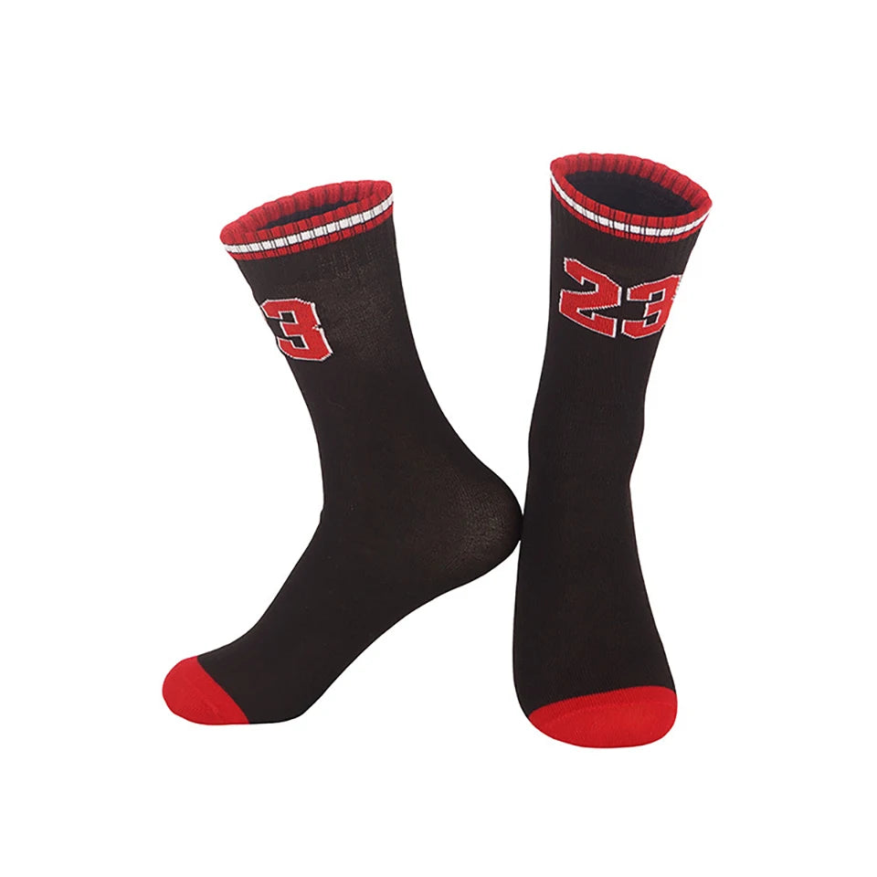 Loogdeel Kids Basketball Socks Breathable Thin Pure Color Sport Socks Thickened Anti-Collision Sports Socks Digital Design