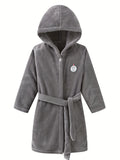 Children's Cloak, Boy's Nightgown, Flannel Kids, Baby, Baby, Thickeneded Girl's Coral Velvet Pajamas, Autumn and Winter Four-Sea