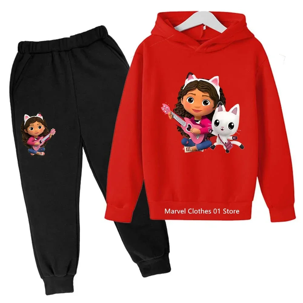 Hoodies Pants 2pcs Sets Cute Children Costume Kids TracksuitsKids Gabbys Doll House Hoodie Girls Clothes Mirabel
