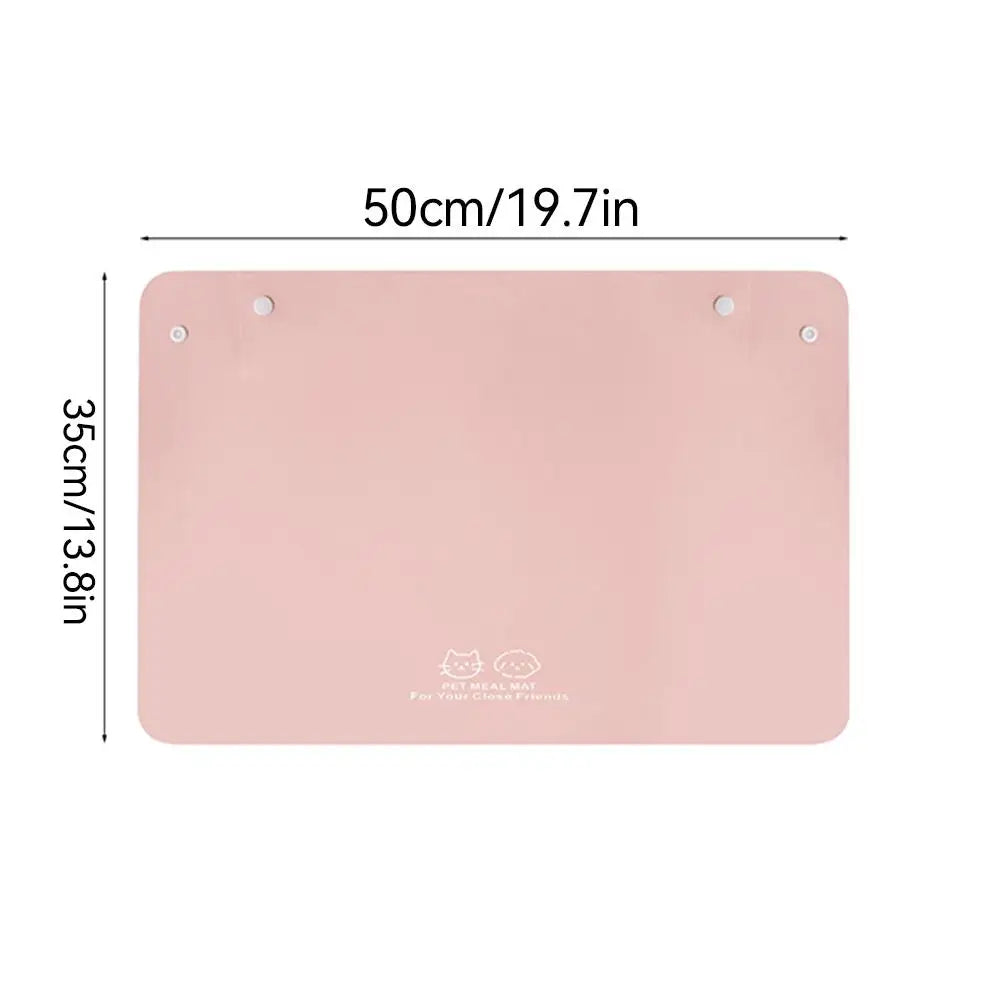 Semi Enclosed Pet Feeding Mat Thick Non Slip Waterproof Oil Proof Pad Floor Protector For Cat Dog Daily Dining Feeding Use