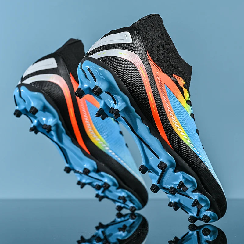 Mens Soccer Shoes TF/FG High Ankle Football Boots Kids Women Outdoor Sports Shoes Multicolor Training Match Athletic Sneakers