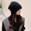Fashion Hats Beige Green Black Women's hat Warm Winter hats Woman 2022 New In Stretch Beanie Warm Caps Women Steetwear Bonnets