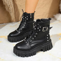 2025 Women Ankle Boots Fashion Comfortable Elegant Anti-slip Boots Walking Platform Designer Shoes for Women Zapatos De Mujer