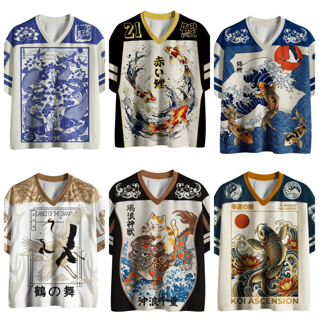 Ukiyo-e Enthusiasts Rejoice! 3D Printed Short-sleeve Shirts for Adults and Children, Wearing Eastern Aesthetics on Your Body