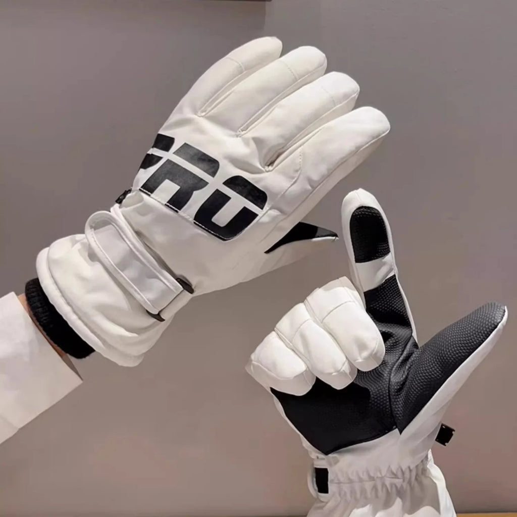 1 Pair Skiing Gloves For Men And Women Thickened Windproof Warm Gloves Outdoor Touchscreen Sports Gloves Soft Plush Mittens 2025