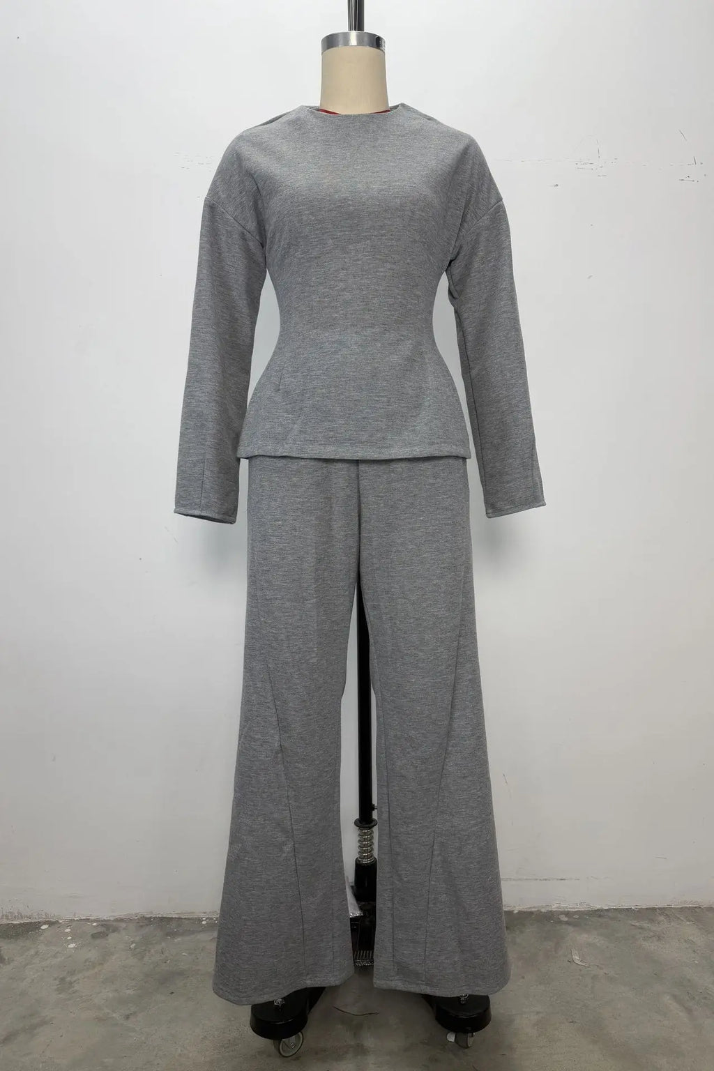 Women Sports Suit Top Wide Leg Pants 2 Piece Sets Round Collar Sweatshirt Trousers Tracksuit Sportswear Outfits Spring 2026