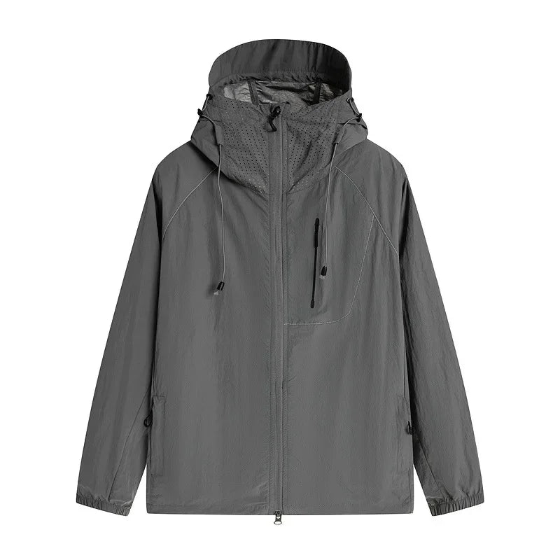 Original Yarn Sun Protection Clothing Ice Silk Outdoor Men's Anti-Uv Skin Shirt Summer Heatstroke Prevention Clothing