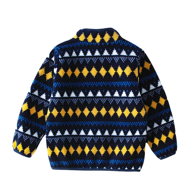 2-8T Children Jackets Outwears for Boys Girls Winter Autumn Fleece Zipper Cute Hot Selling  Warm Clothing Baby Coats Clothing