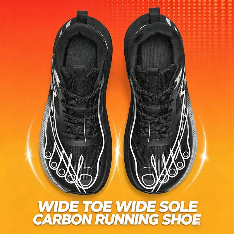 Men Sports Shoes Wide Toe Box Running Sneakers Women Thick Soled Anti Slip Cushion Shock-absorbing Training Carbon Plate Shoes