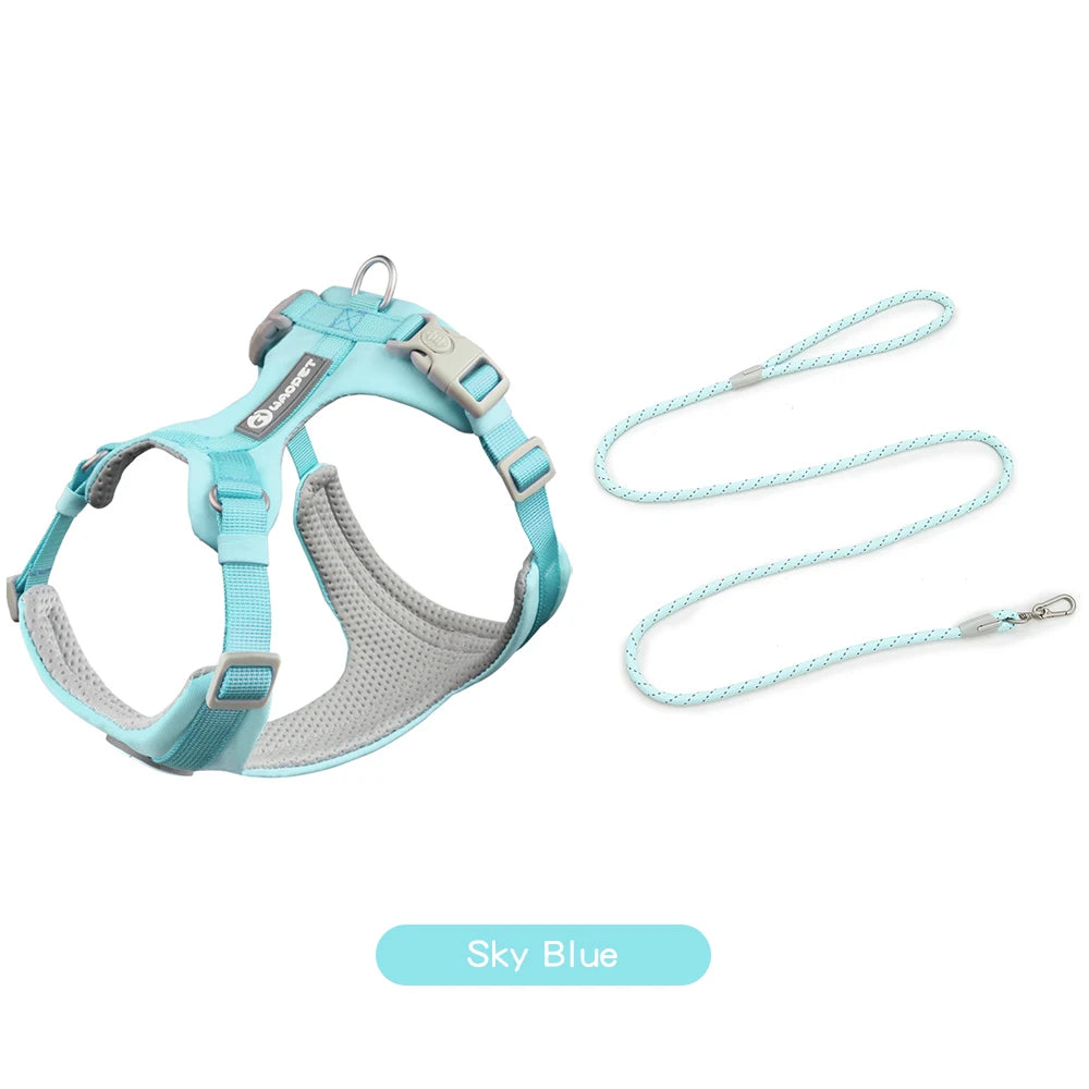 Walking Dog Harnesses Set With Leashes Pet Dog Cat Gifts Vest For Small Medium Large Dogs Rope Set Outdoor Training Pet Supplies