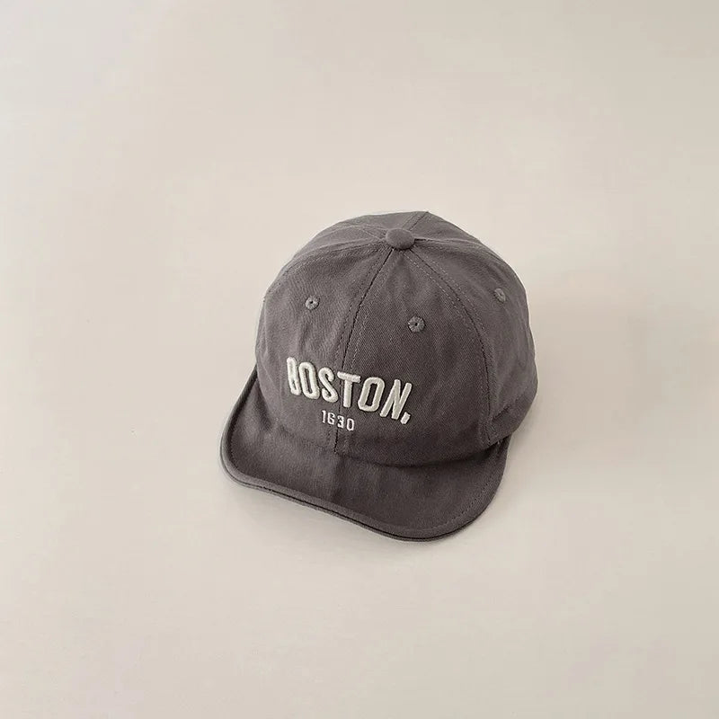 Children Vintage Soft Short Eaves Cap Boys Casual Letter Simple Hats Summer Spring Versatile Cotton Outdoor Kids Girls Hats