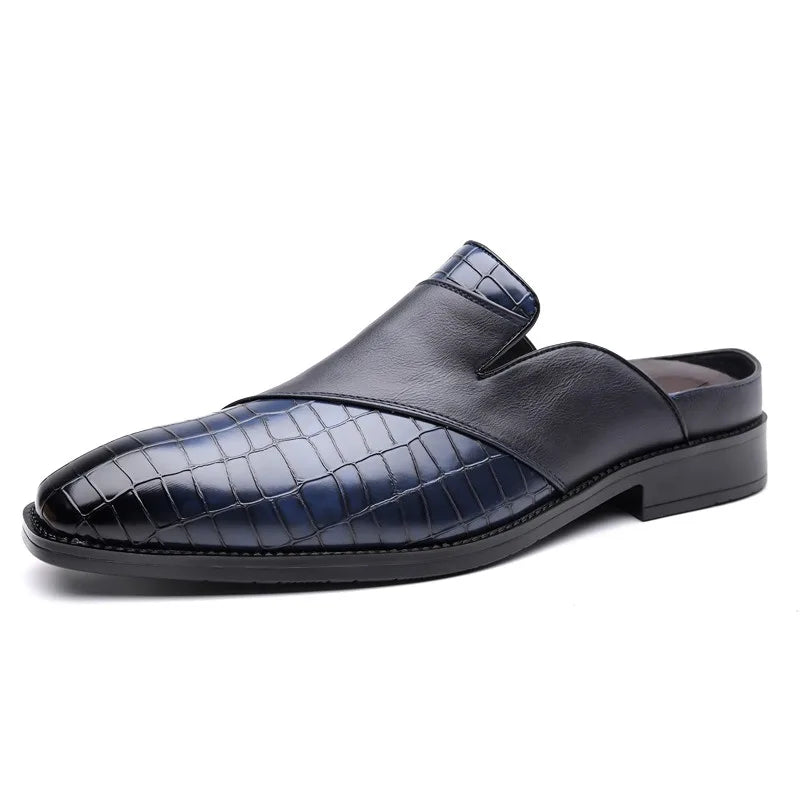 dress loafers half shoes for man slippers luxury designer mules shoes man casual business fashion sliders tongs hommes chinelo m